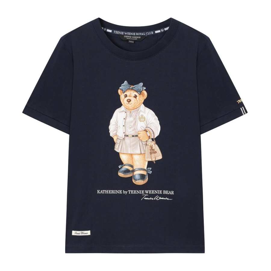 Teenie Weenie T Shirts Women's Crew Neck Moderate Straight Fit