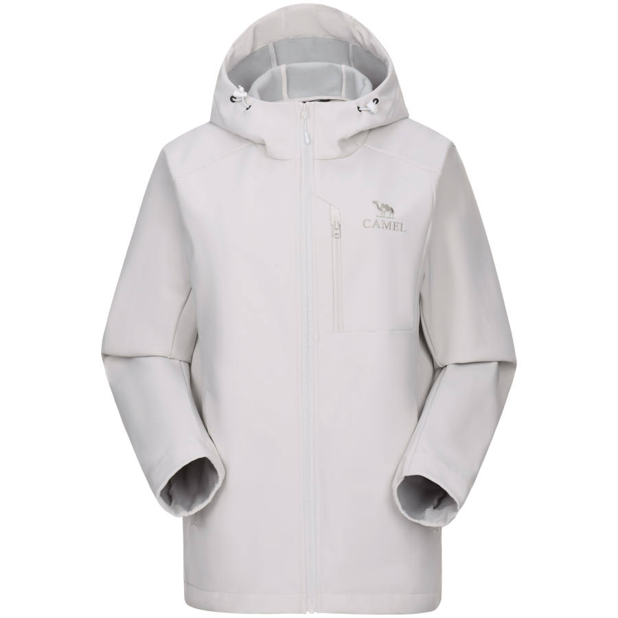 CAMEL Outdoor Fleece Lined Windproof Water Repellent Anti Static Hiking Mountaineering Clothing Coat Soft Shell Jacket