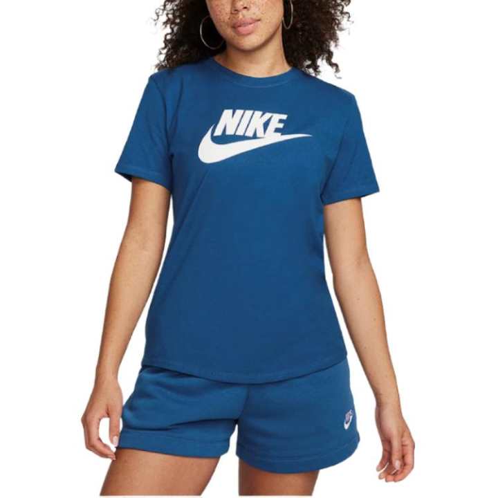 Nike Nike T Shirts Women's Blue Crew Neck Moderate Straight Fit