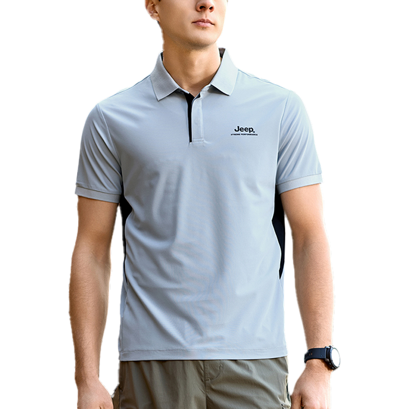 Jeep Polo Shirts Men's Polo Collar Thin Straight Fit