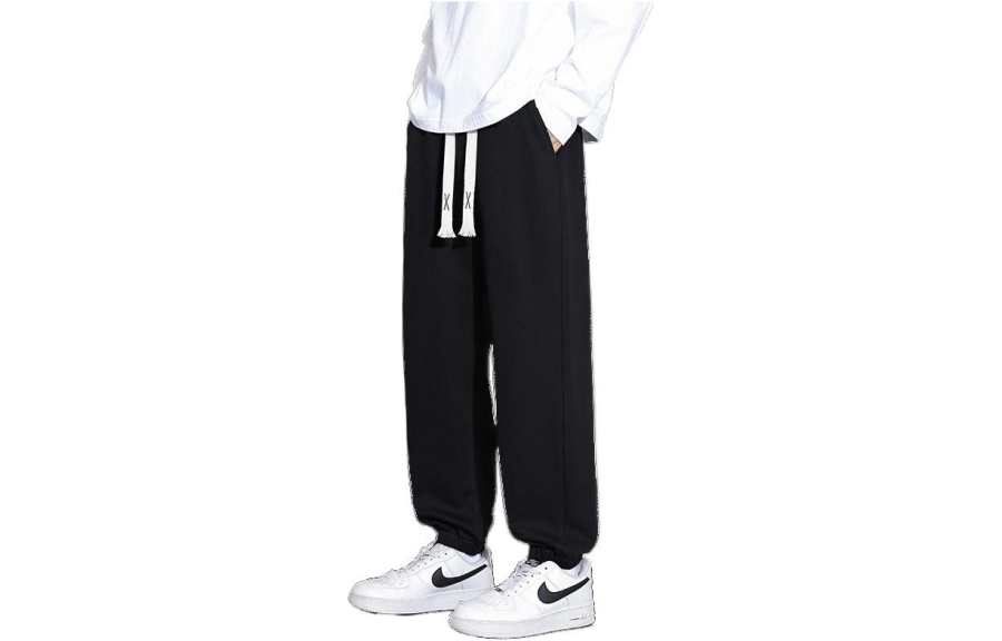 MONTVOO Casual Pants Unisex Thickened And Fleece Lined Cuffed Pants