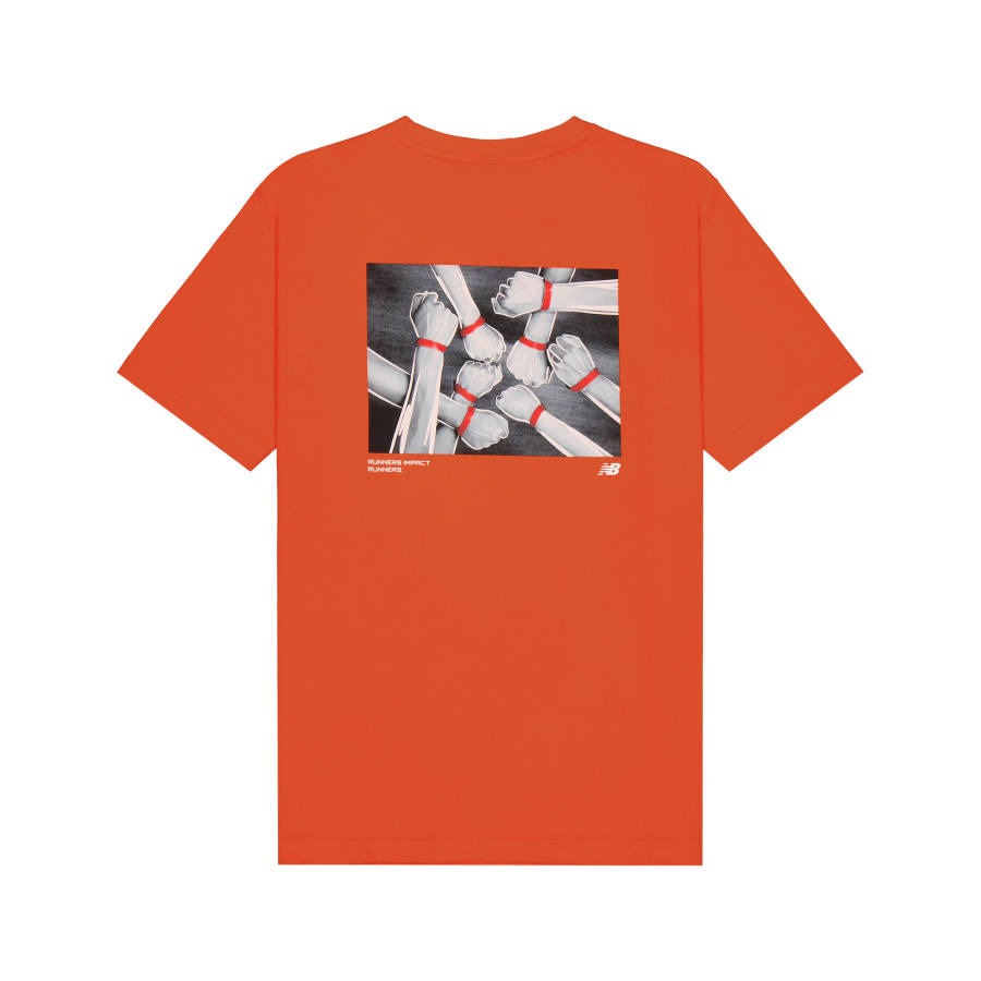 New Balance New Balance T Shirts Men's Orange Crew Neck