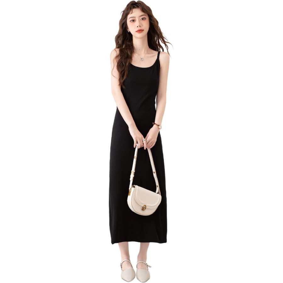 BALENO Slip Dress Summer Women's Carbon Black