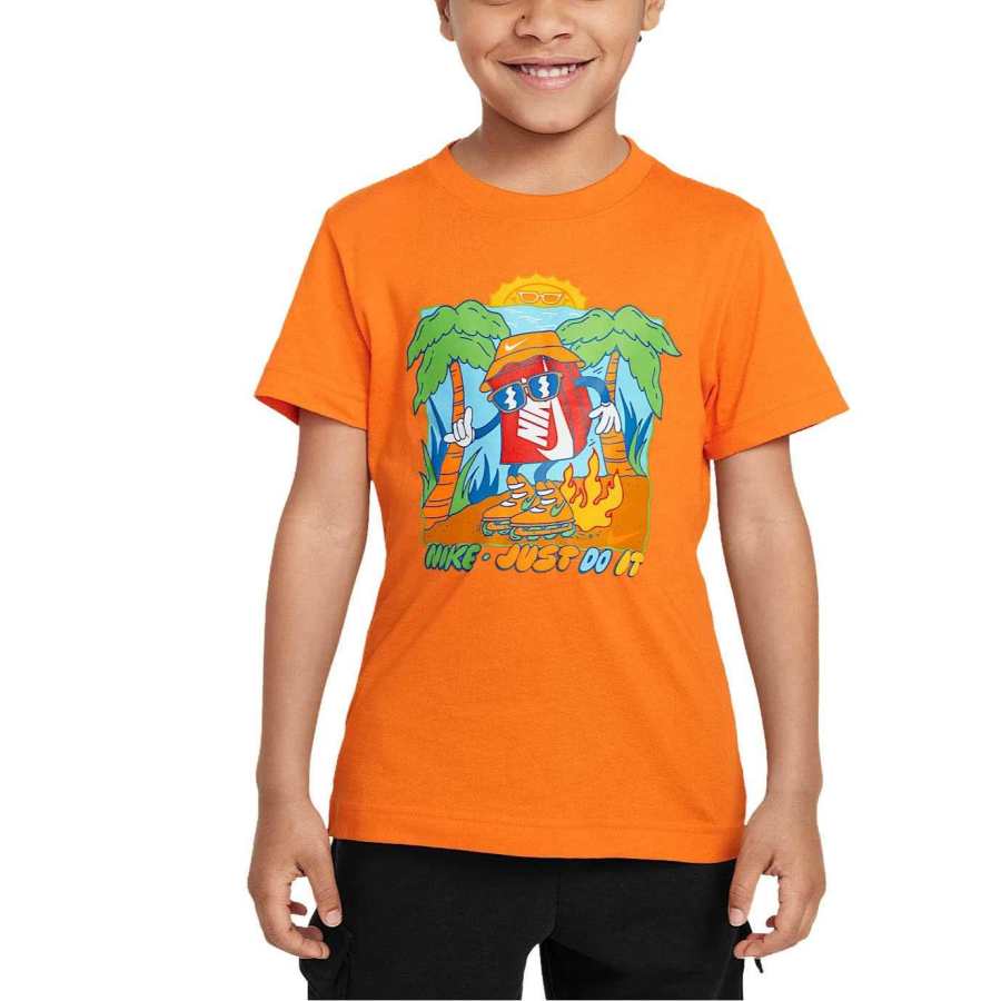 Nike Nike T Shirt SS25 Orange Children Aged 3 7 Years Old