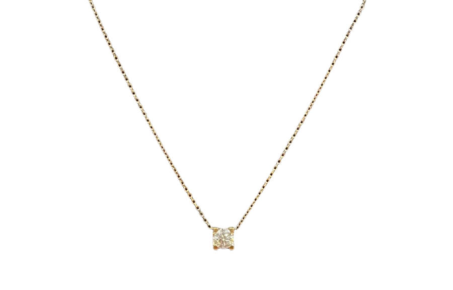 CARTIER C DE CARTIER 18K Gold Diamond Necklaces Unisex Rose Gold