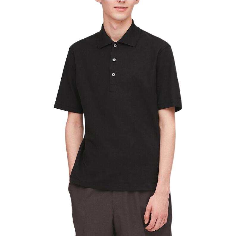 UNIQLO Polo Shirts Men's 09 Black Lapel Moderate