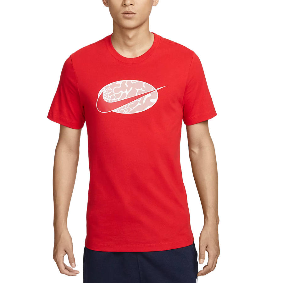 Nike Nike Sportswear T Shirts Men's Red Crew Neck Moderate