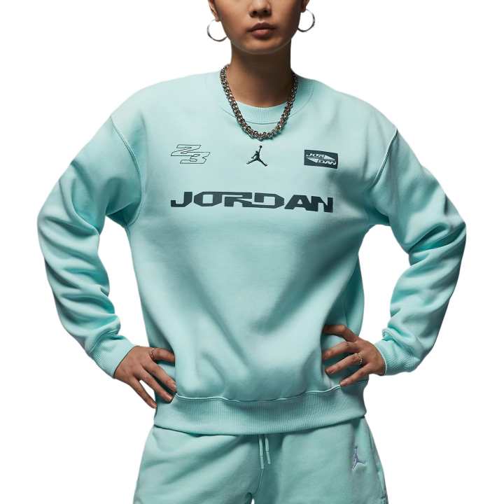 Jordan Jordan Brooklyn Fleece Sweatshirt Women's Light Blue/Oxidized Green