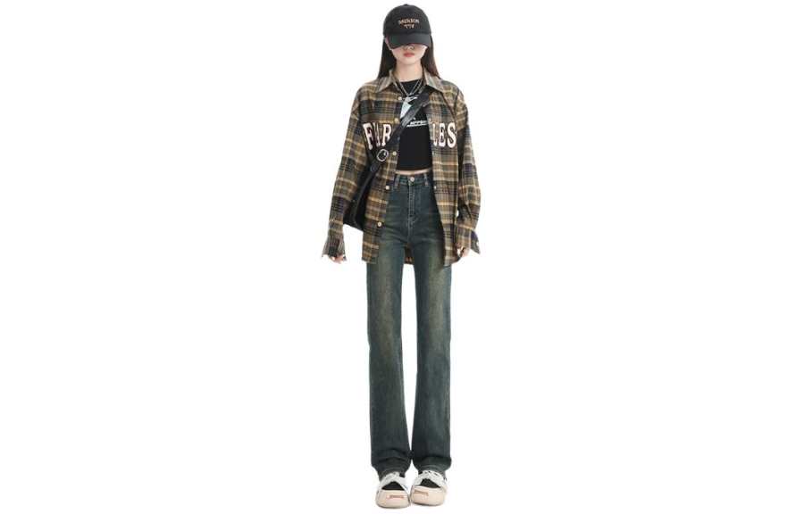 HELEH Jeans Women's Moderate Straight Fit Pants