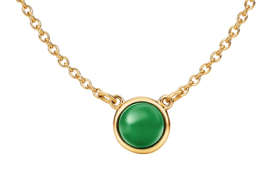 TIFFANY & CO. Elsa Peretti® 18K Gold, Green Jade Necklaces Women's Green