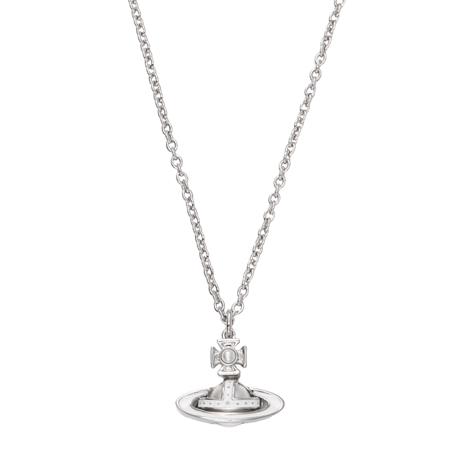 Vivienne Westwood Brass Necklaces Women's Silver/White Porcelain