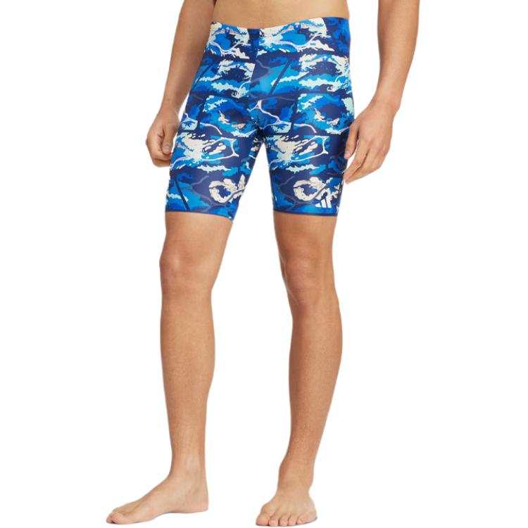 Adidas Adidas Waves Graphic Swim Jammers Swimming Shorts Men's Dark Blue
