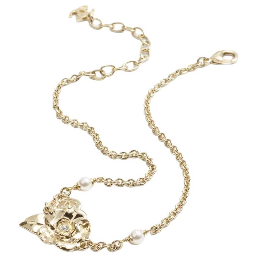 CHANEL 24B Metal Necklaces Women's Gold
