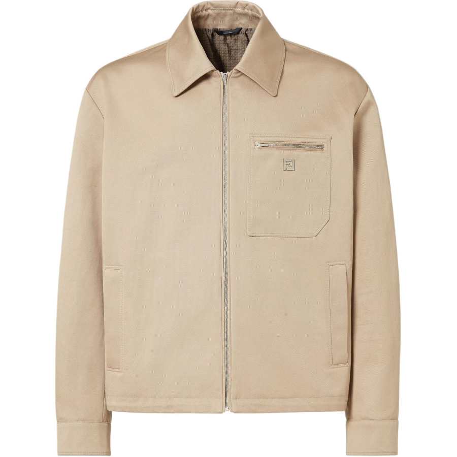 FENDI Fendi Ff Logo Plaque Zip-Up Blouson