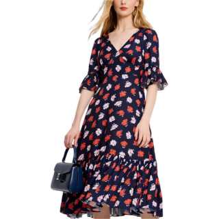 Kate Spade SS24 Long Sleeved Dress Women's Marine Blue