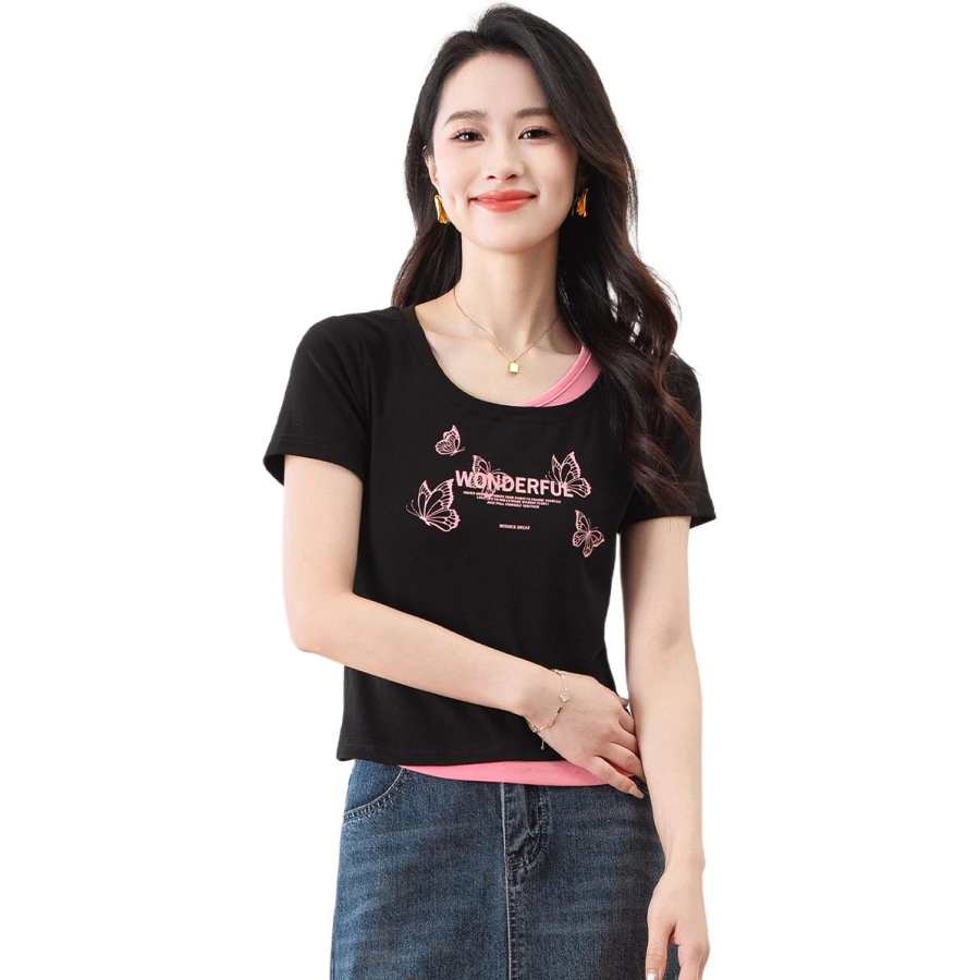 BALENO T Shirts Women's Crew Neck Moderate