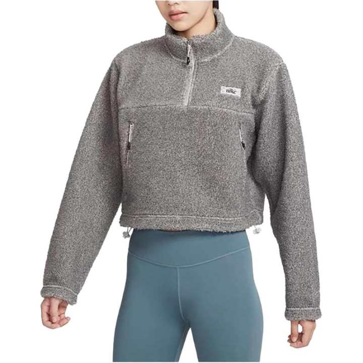 Nike Nike Sweatshirts Women's Gray Stand Collar Thickened