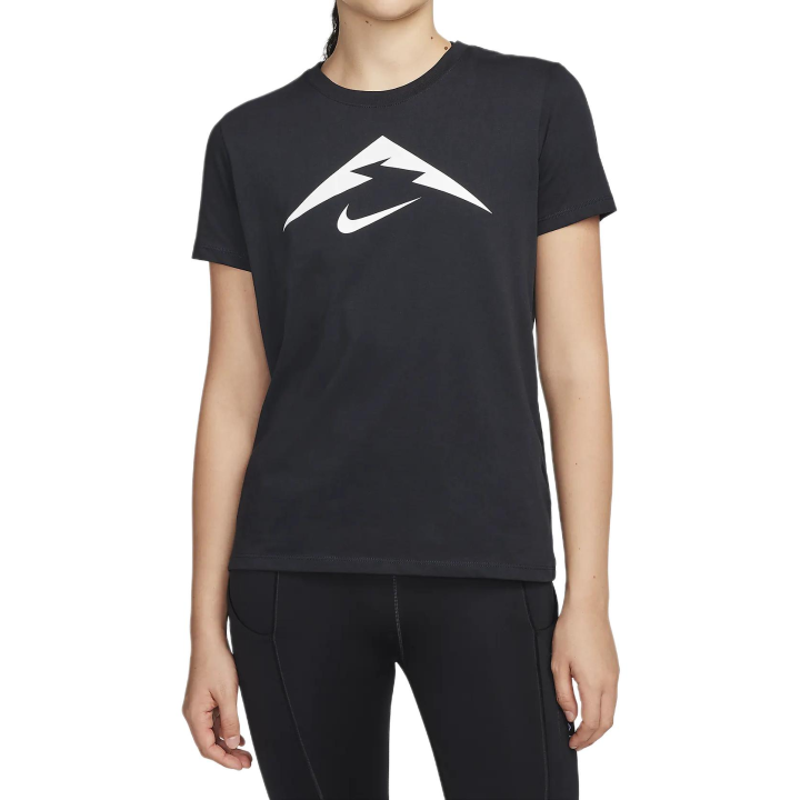 Nike Nike T Shirts Women's Black Crew Neck Moderate Straight Fit