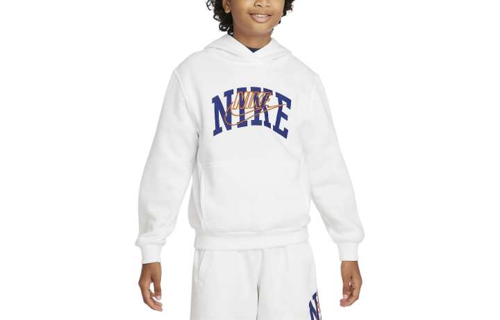 Nike Nike Sweatshirt Kids' Apparel Sportswear Club Fleece Pullover Hoodie White Kids'