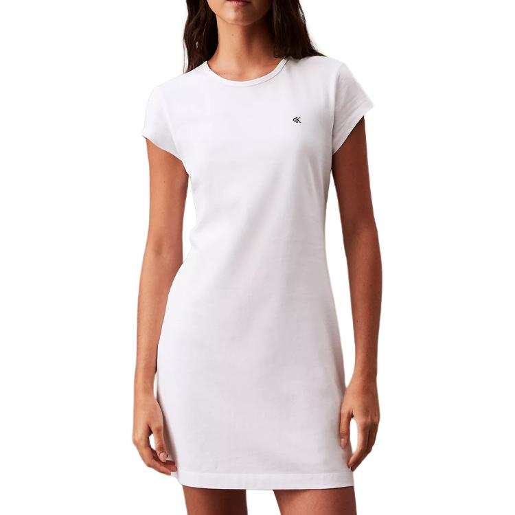 CALVIN KLEIN Short Sleeved Dress Women's Bright White