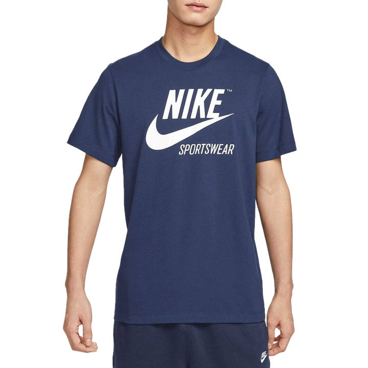 Nike Nike Sportswear T Shirts Men's Midnight Dark Blue Crew Neck Moderate