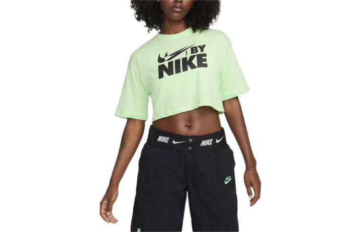 Nike Nike Drop Shoulder Sleeve T Shirt Women's Steam Green