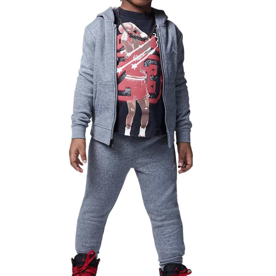 Jordan Jordan Casual Sportswear Brooklyn Fleece SS25 Carbon Black Infant And Toddler