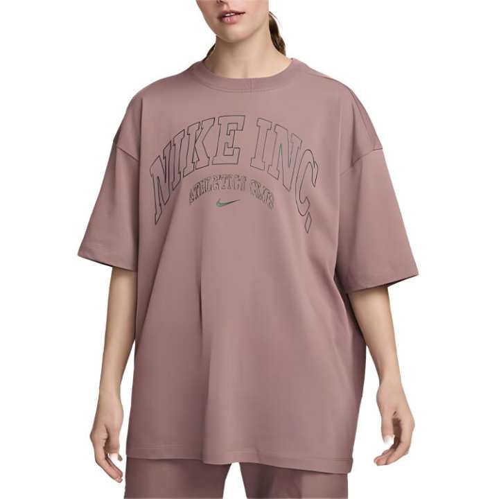 Nike Nike Drop Shoulder Sleeve T Shirt Women's Smokey Mauve