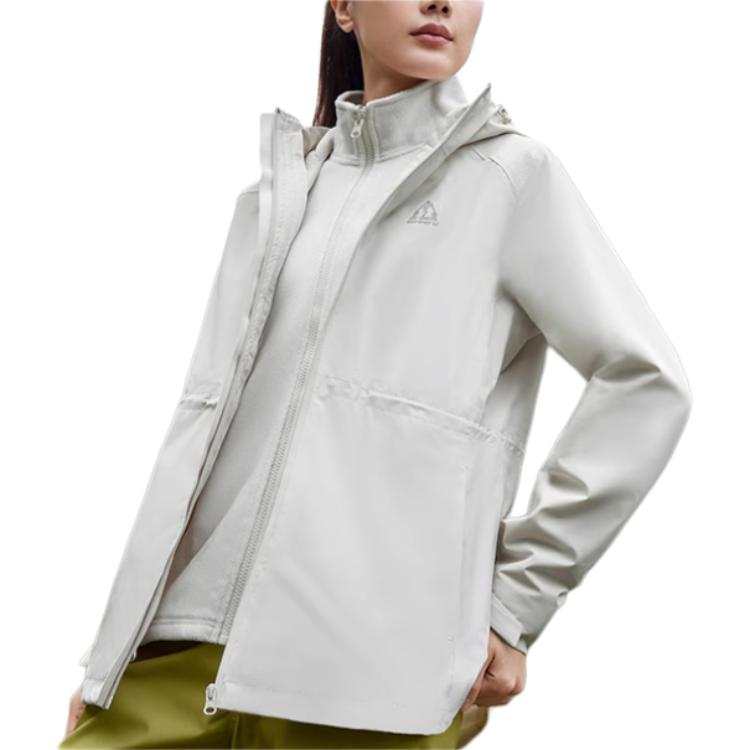 361° Waterproof, Windproof, Abrasion Resistant, Rainproof Windbreaker Jacket Women's Light Beige Gray