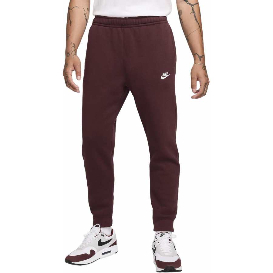 Nike Nike Fleece Joggers Sports Pants Unisex Burgundy Shredding Color