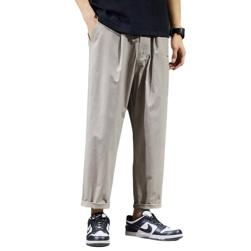Tonlion Casual Pants Men's Tea Pink Brown