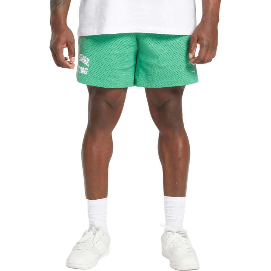 GYMSHARK LIFTING MESH 7' SHORTS Casual Shorts Men's Lake Green