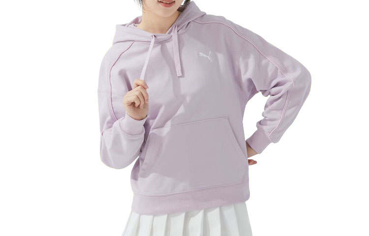PUMA Sweatshirts Women's Purple Hooded Moderate Other