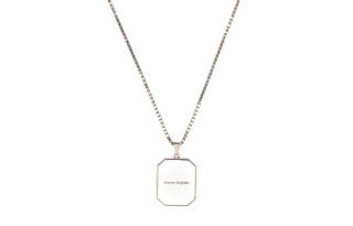 Alexander McQueen Logo Engraved Plaque Necklace
