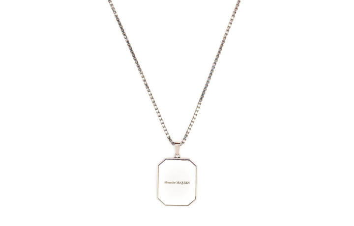 Alexander McQueen Alexander McQueen Logo Engraved Plaque Necklace