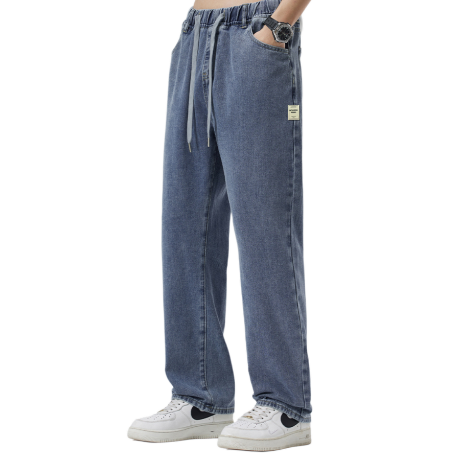 BALENO Jeans Men's Blue Moderate Straight Fit Pants