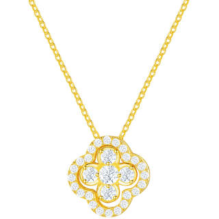 CHOW TAI SENG 925 Sterling Silver Synthetic Cubic Zirconia Necklaces Women's