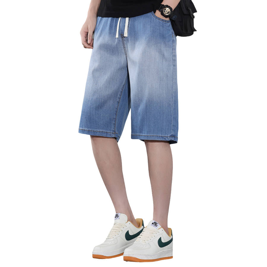 BALENO BALENO Denim Shorts Men's Light Blue Thin