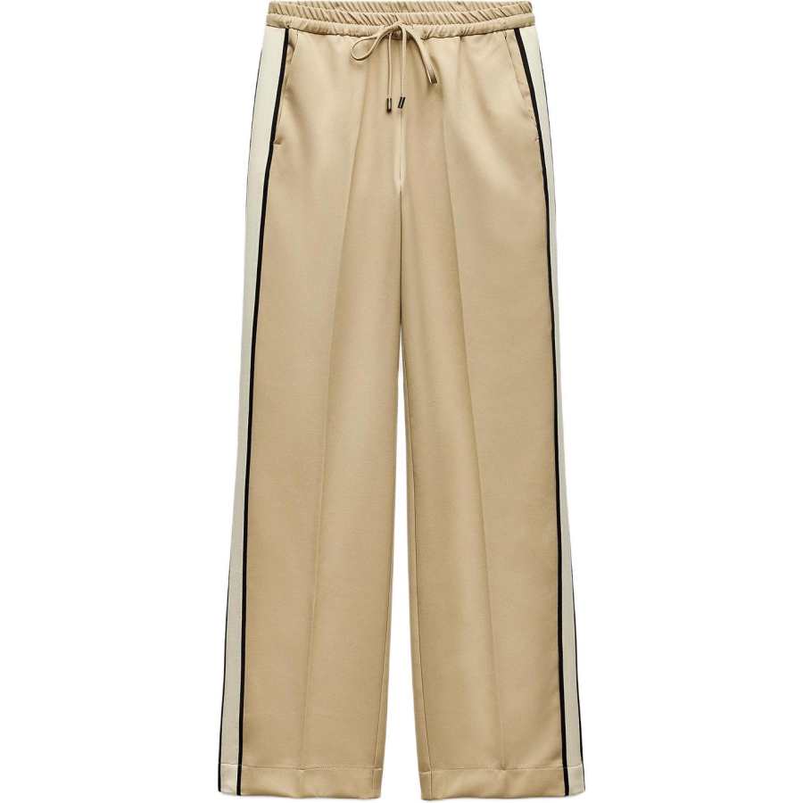 ZARA Casual Pants Women's Sand Moderate Wide Leg Pants