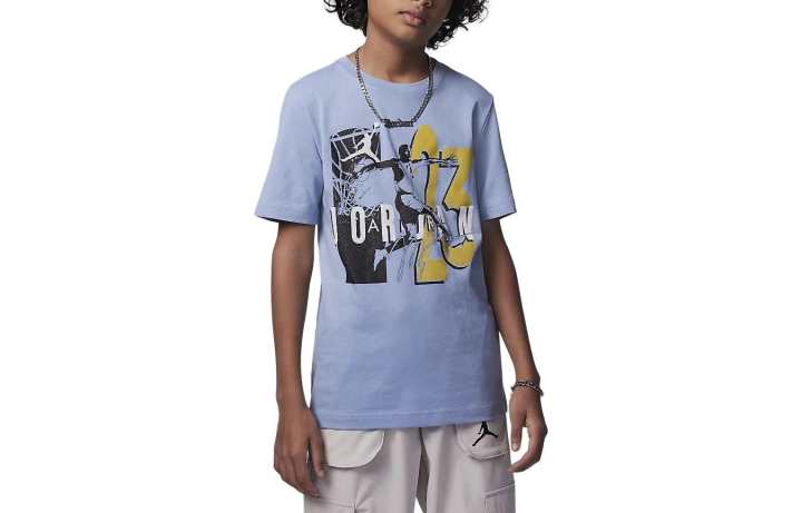 Jordan Jordan Kids' Apparel Graphic T Shirt T Shirt Blue Kids'