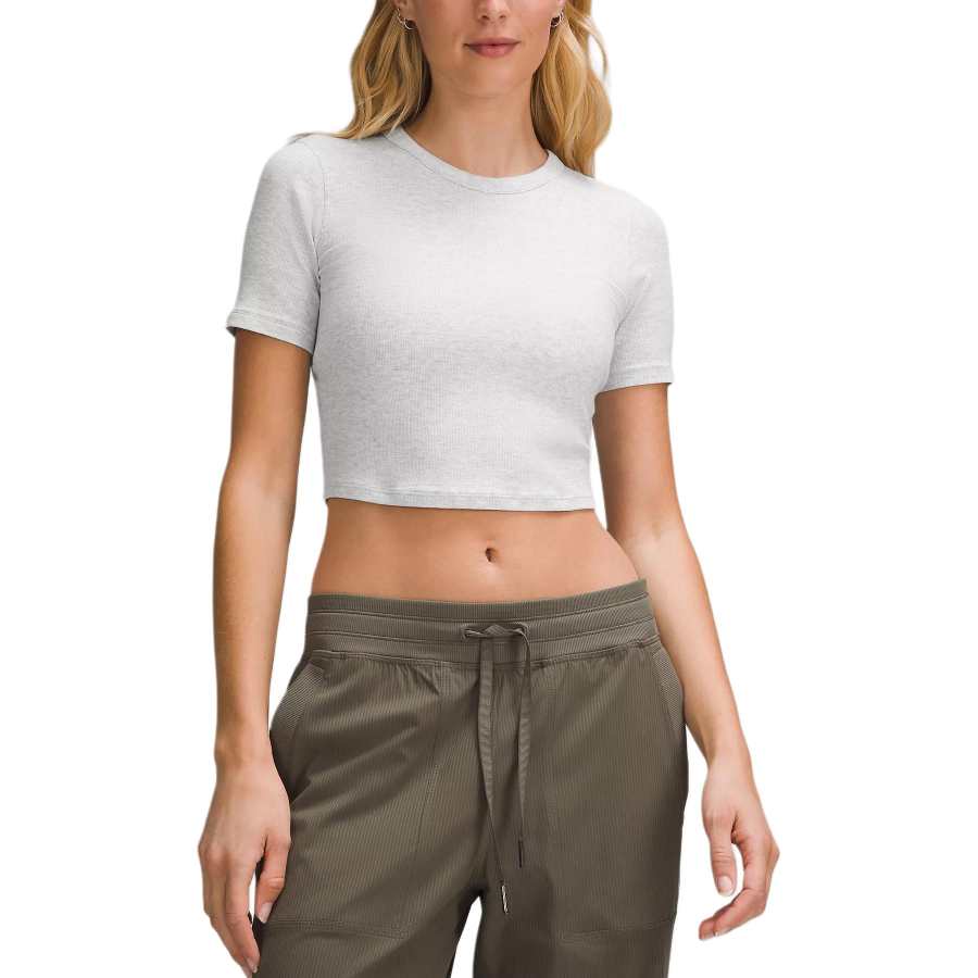 Lululemon Hold Tight Crop Top Women's Light Gray