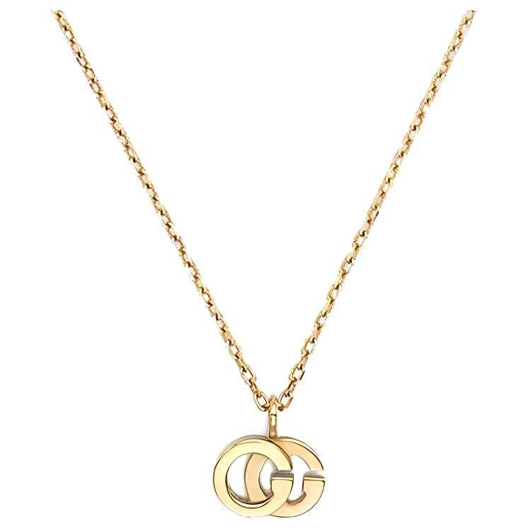 GUCCI 18K yellow gold Gg Running necklace