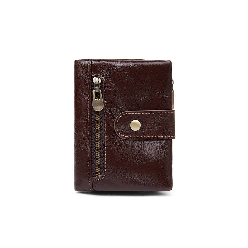 LAORENTOU Top Grain Cow Leather Wallet Men's Black/Coffee/Brown