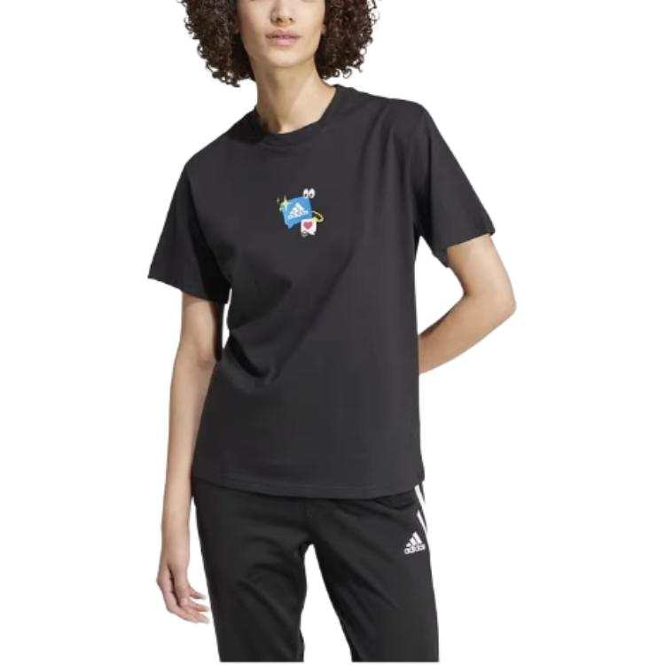 Adidas Adidas Clothing T Shirts Women's Black Crew Neck