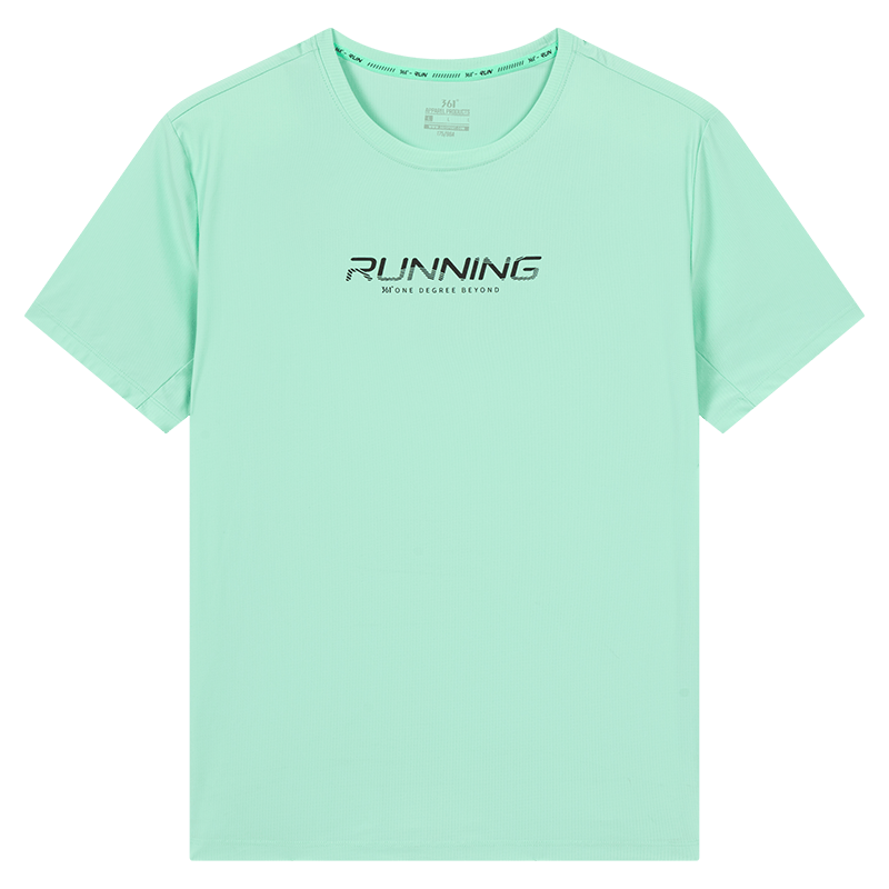 361° T Shirts Men's Clear Bean Green Crew Neck Thin Straight Fit