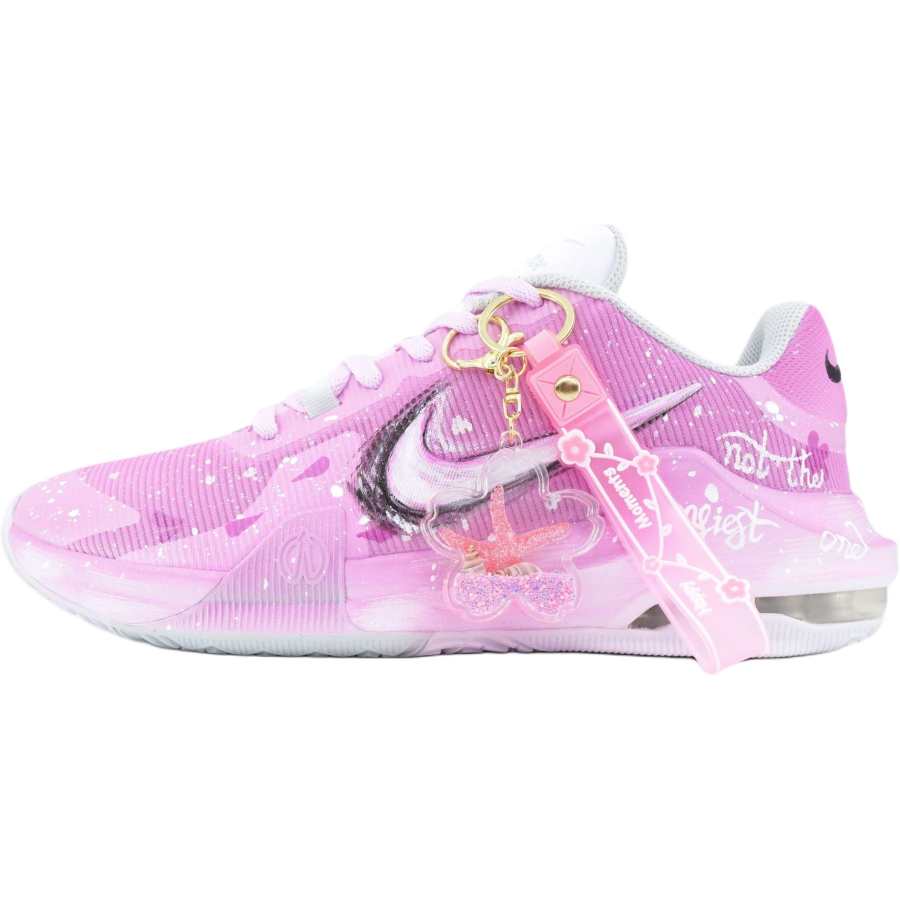 Nike Nike Air Max Impact 4 Sakura Rhetoric Abrasion Resistant Abrasion Resistant Mid top Basketball Shoes Men's Purple Pink