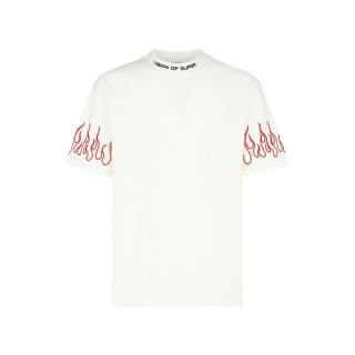 Vision Of Super Flame embroidered Crew neck T shirt