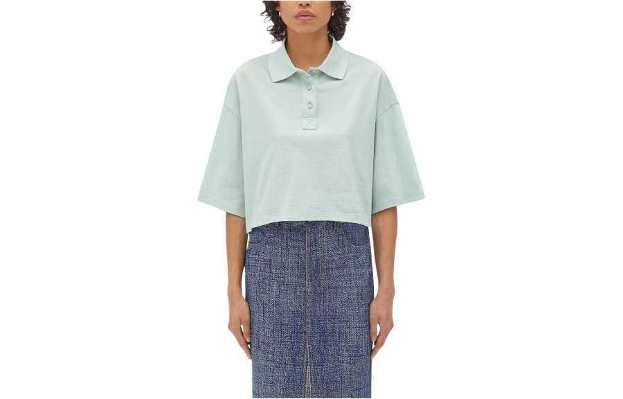 Bottega Veneta Polo Shirt Women's Light Cyan