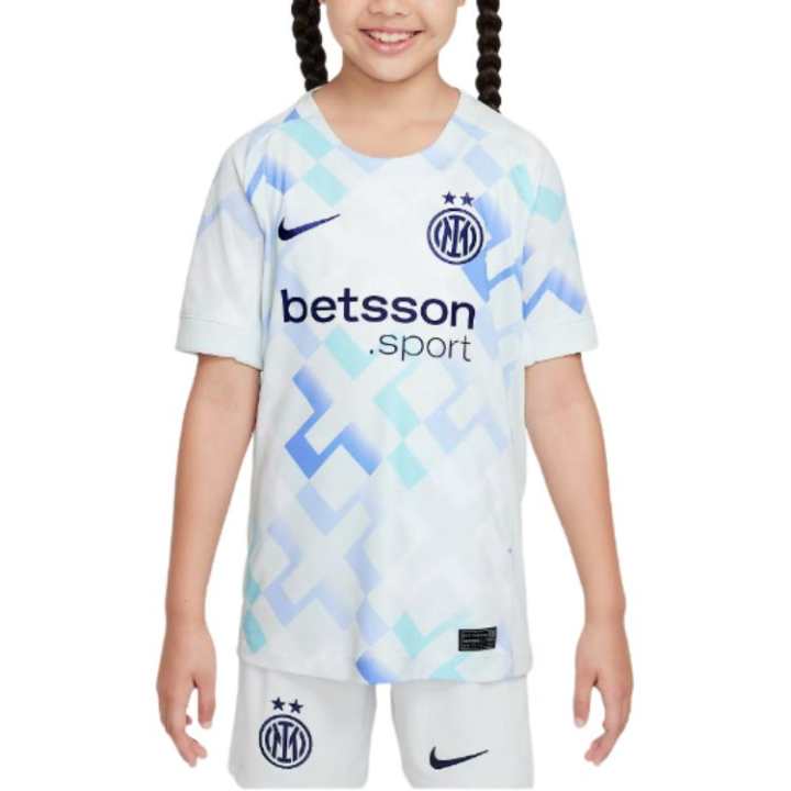 Nike Nike Brand Logo Crew Neck Pullover Short Sleeved T Shirt Blue White Children Aged 3 7 Years Old