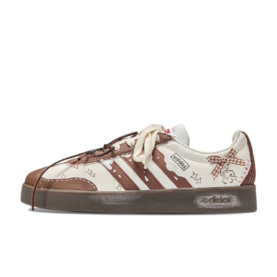 Adidas Adidas VL COURT 2.0 Lifestyle Lively Island, Cocoa Abrasion Resistant Low top Skateboard Shoes Unisex Beige Brown